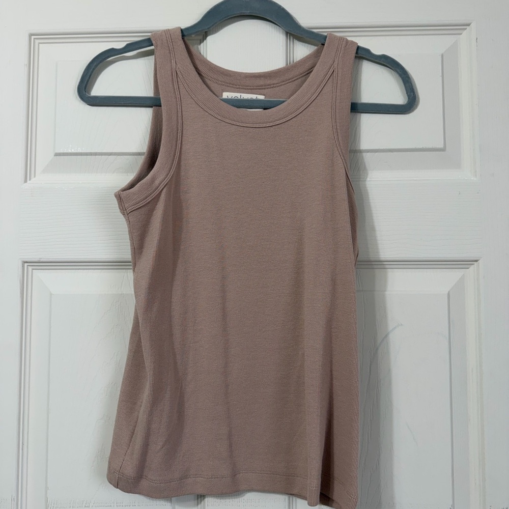 Velvet Classic Mauve Tank Top - Sleeveless Women's Ribbed Knit